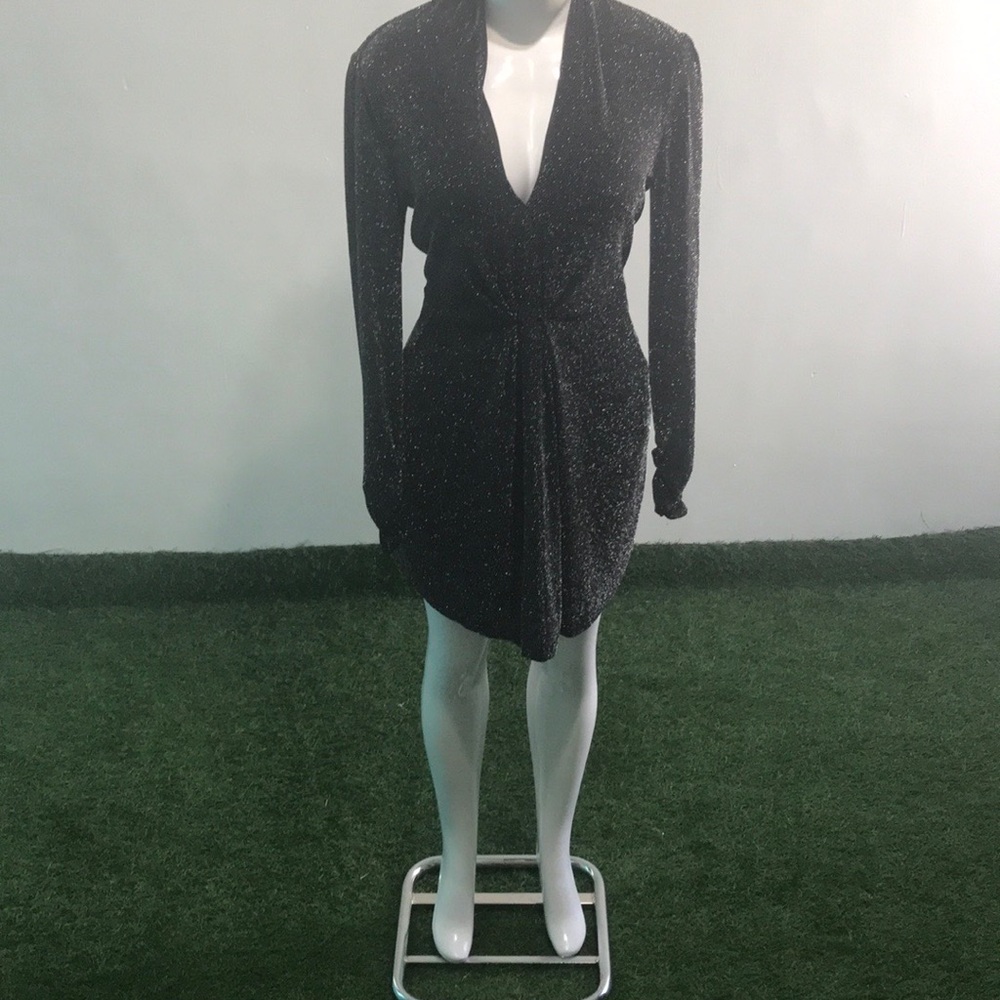 Gabrielle Union NY&Co  black shiny dress